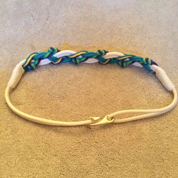 Vintage 80s Braided Rope Cord Belt Hook Clasp - Picture 3 of 4